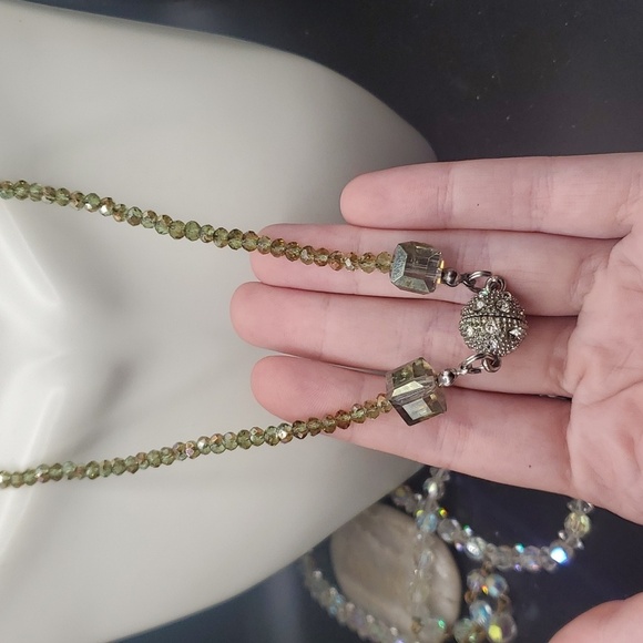 N3013 Swarovski high end cube fashion choker necklace - Picture 1 of 2